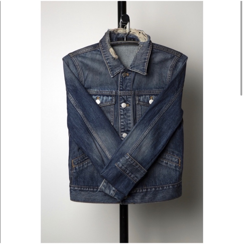 BLK DNM Slim Fit Denim Jacket w/ Rips - Like new!